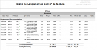 Diário de Lançamentos com Número de Fatura